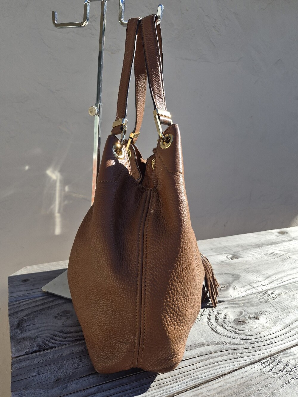 Michael Kors Camden Leather Drawstring Hobo Bag - Picture 6 of 12